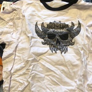 Rock Band Graphic Tee in White and Black